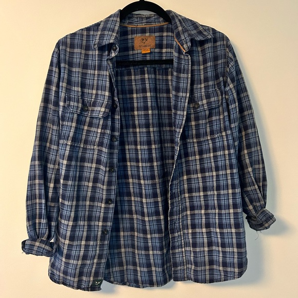 Blue plaid long sleeve | Size S | Like new - Picture 1 of 3